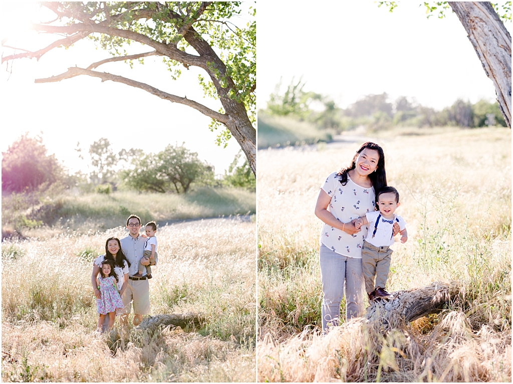 Family photo on the Arroyo Mocho Trail in Livermore, CA