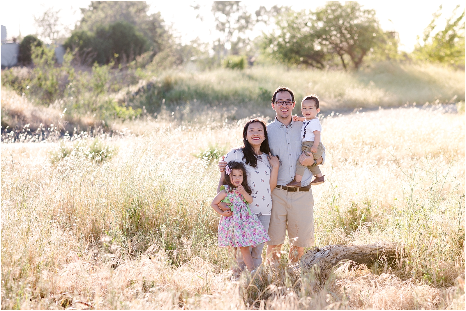 Family photo on the Arroyo Mocho Trail in Livermore, CA