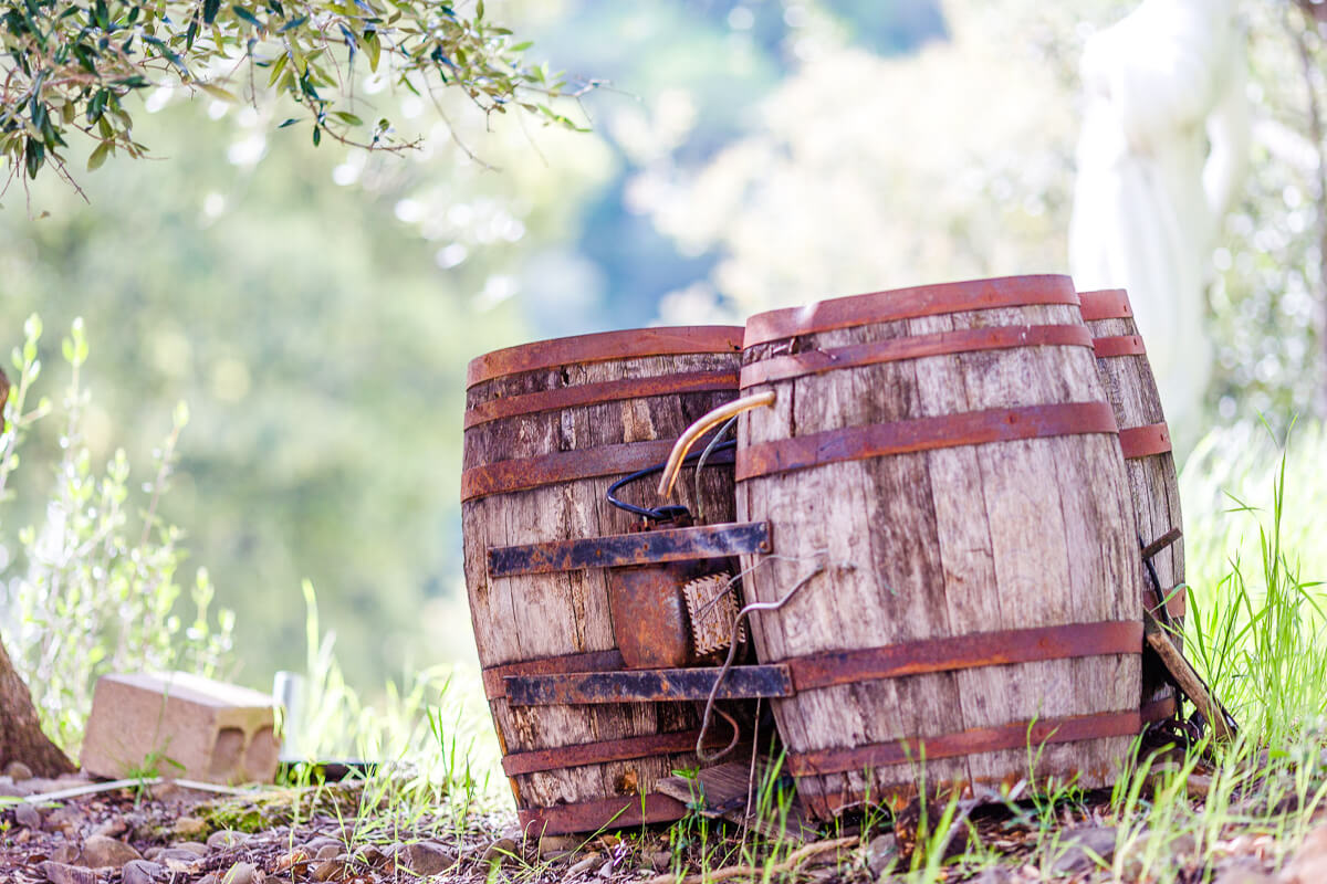 Wine barrels at Elliston Vineyards