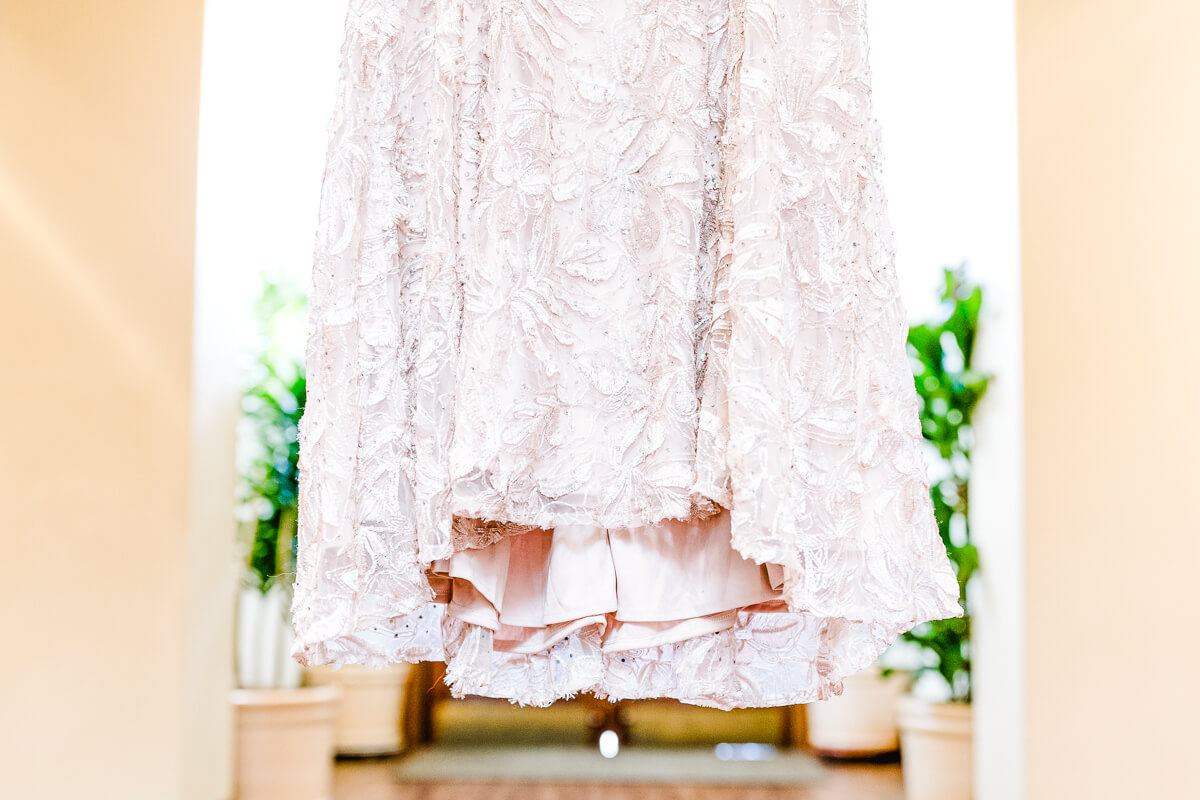Lacy vintage wedding dress