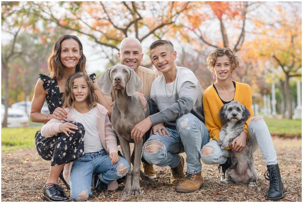 Livermore family with two dogs